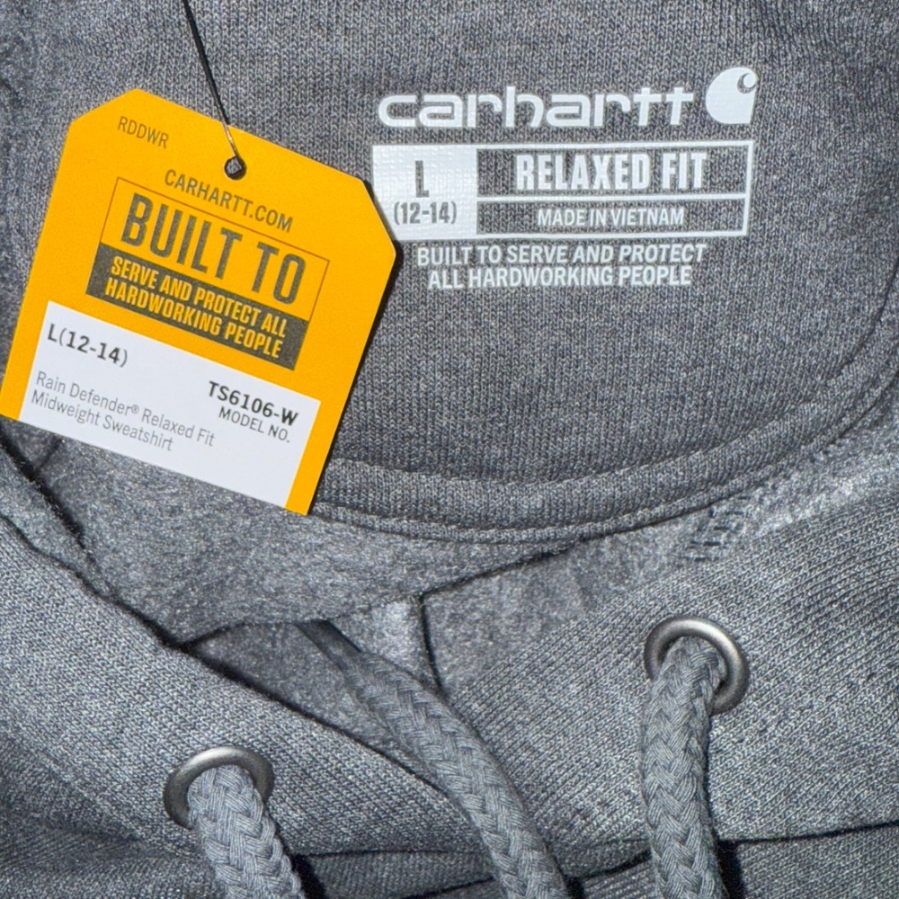 Carhartt WOMEN'S RAIN DEFENDER® RELAXED FIT MIDWEIGHT SWEATSHIRT large NWT - Picture 3 of 5